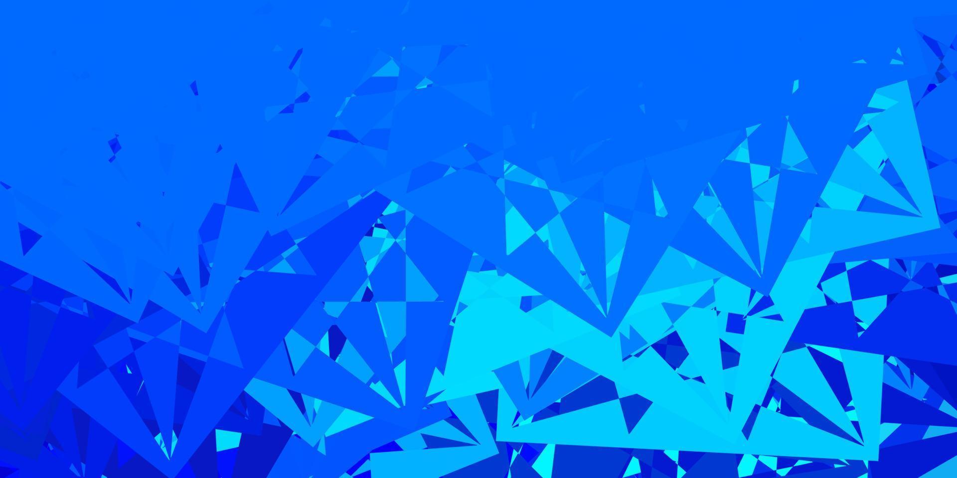 Dark BLUE vector background with triangles.