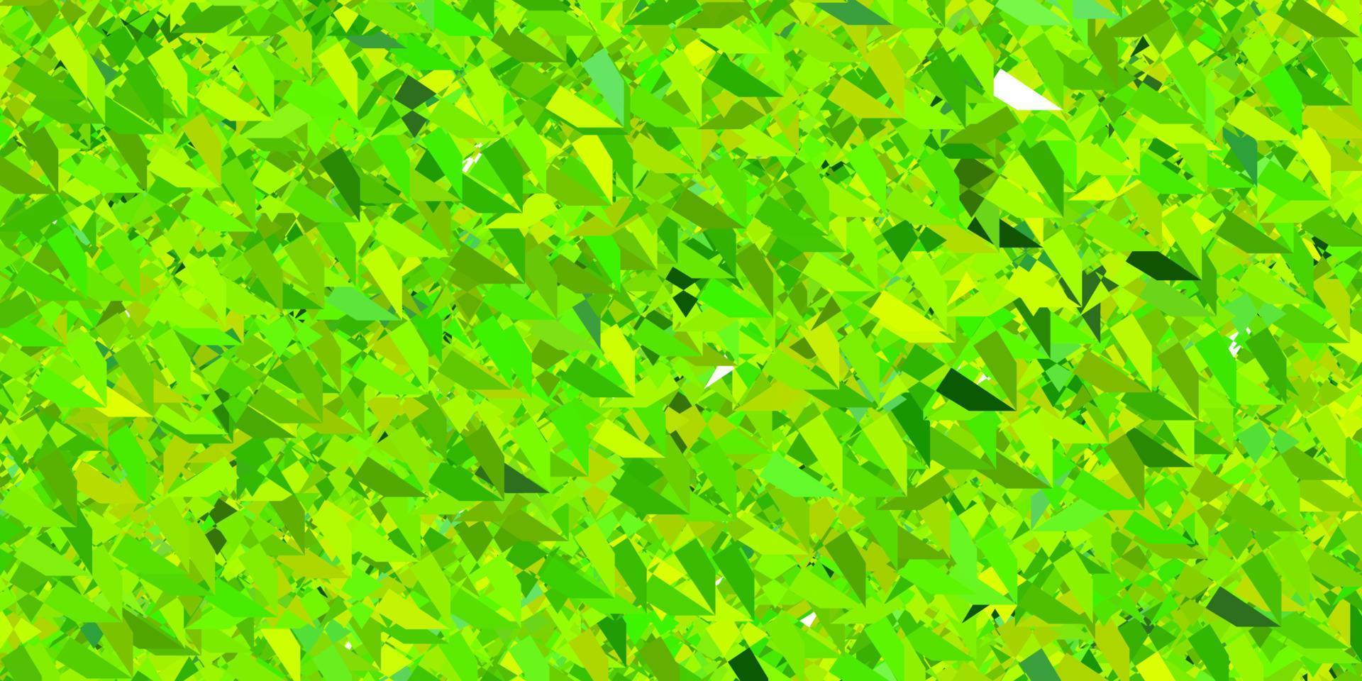 Dark Green, Yellow vector background with polygonal forms.