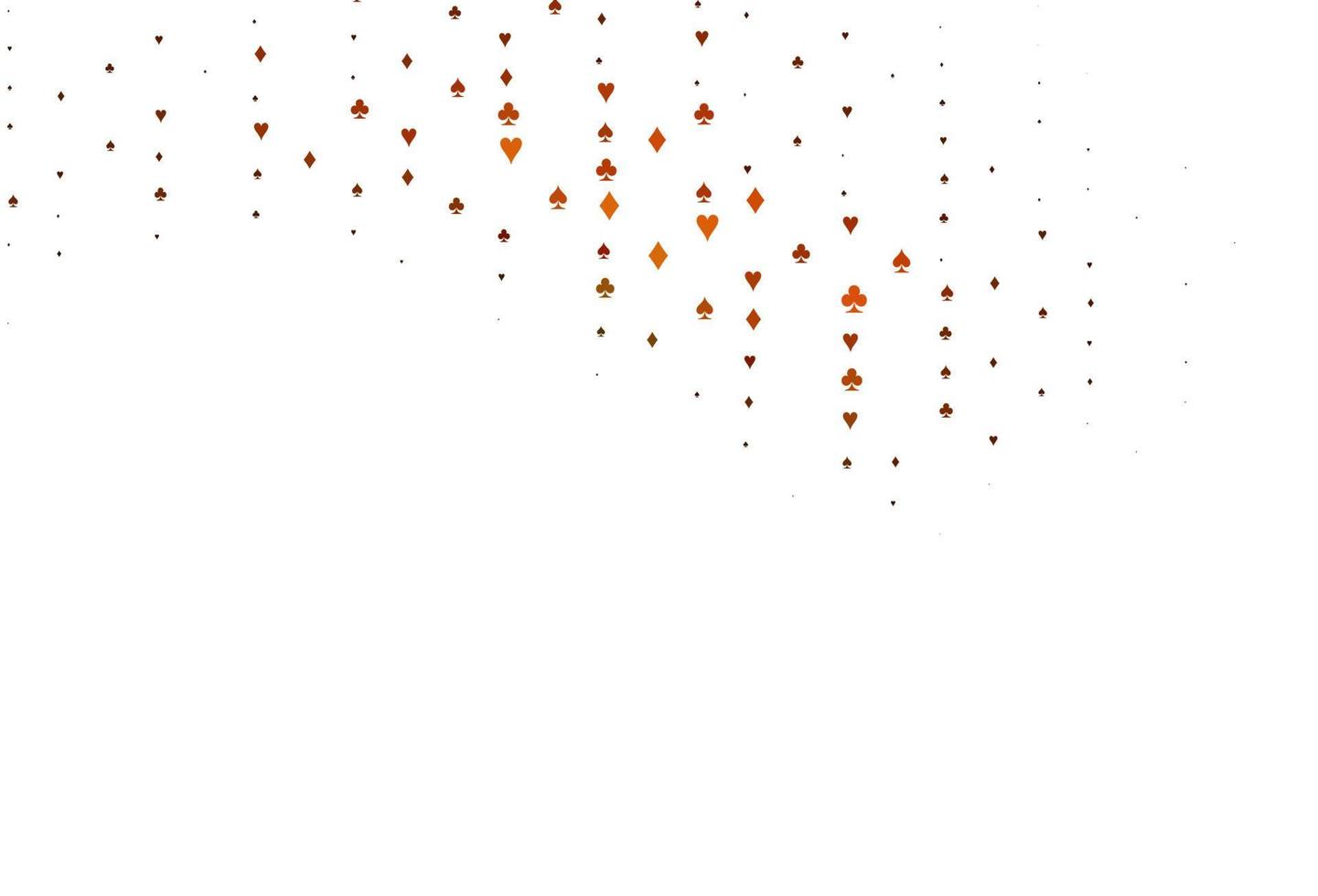Light Orange vector background with cards signs.