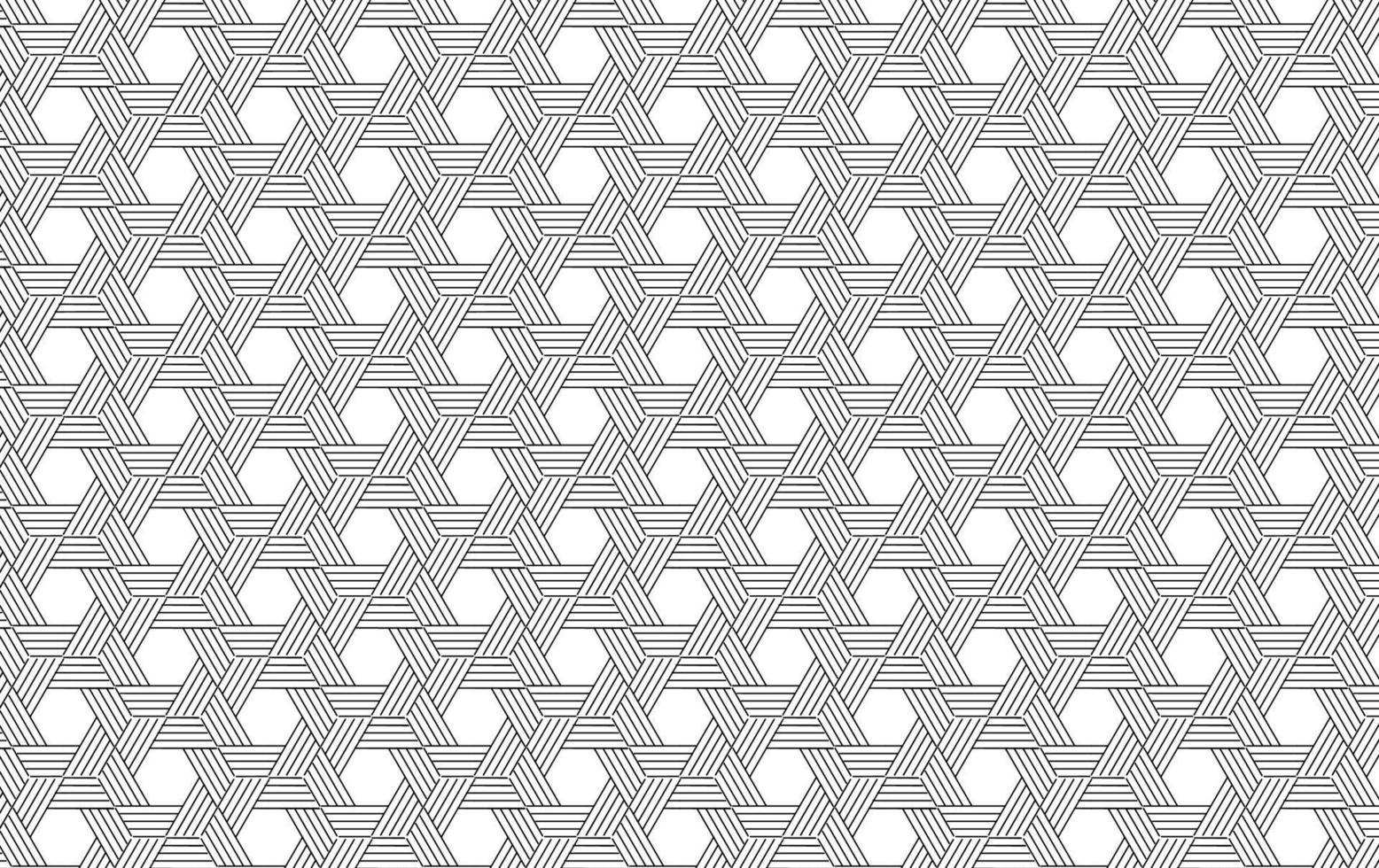 seamless pattern with symmetric geometric lines vector