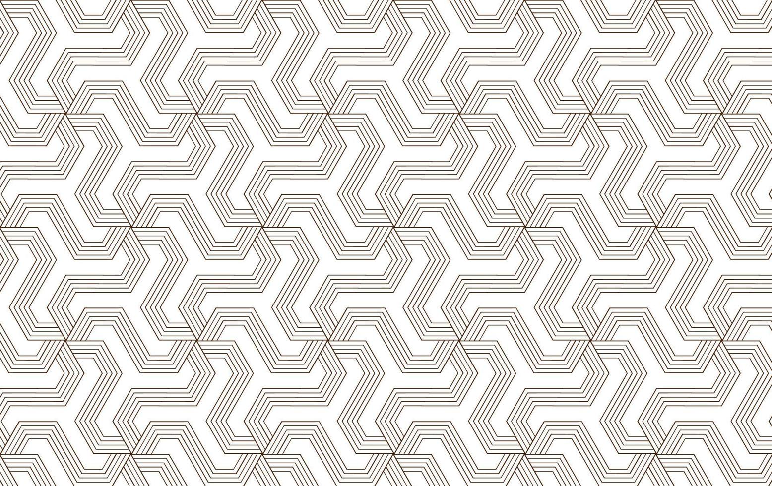seamless pattern with symmetric geometric lines vector