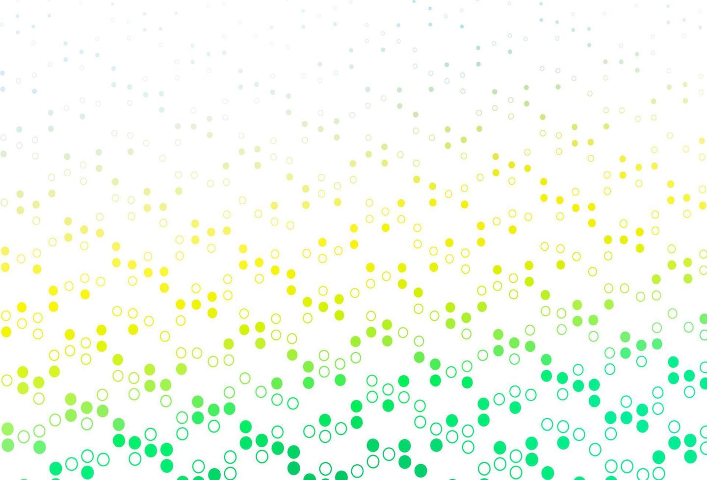 diseño de vector verde claro, amarillo con formas circulares.