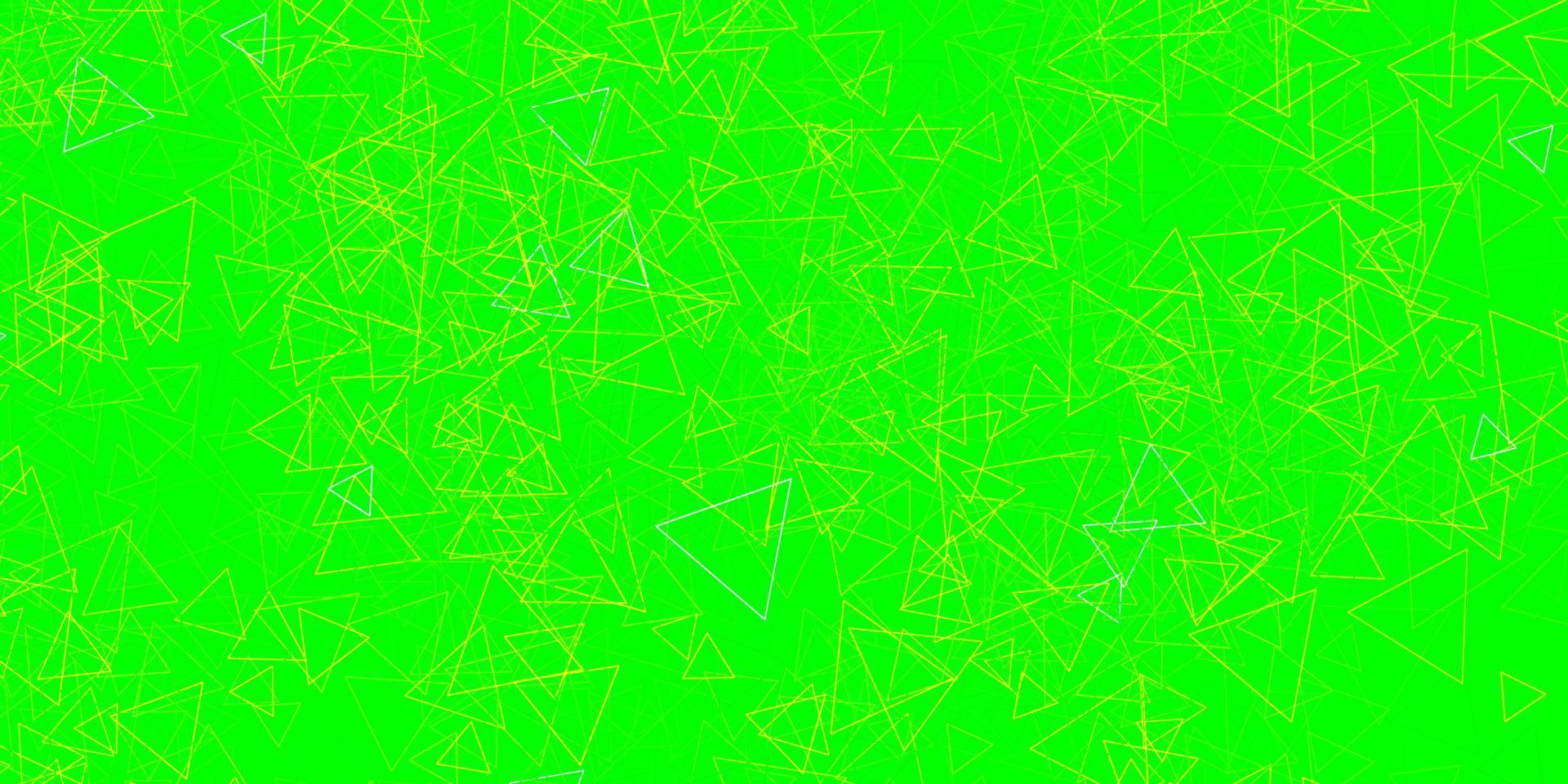 Light Green, Yellow vector template with triangle shapes.