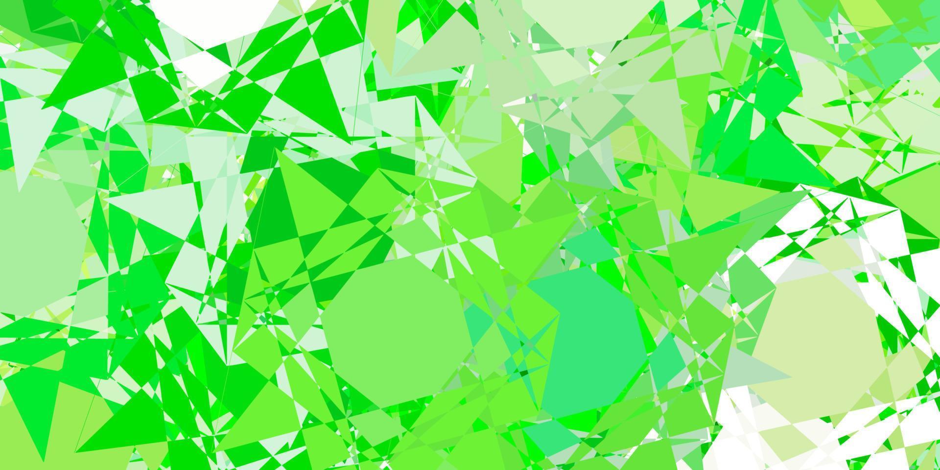 Light green, yellow vector pattern with polygonal shapes.