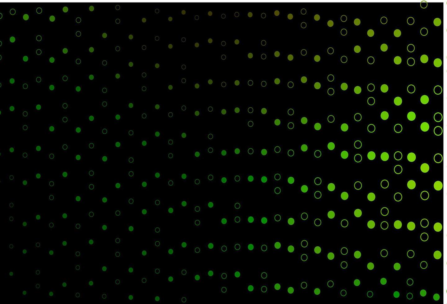 Dark Green vector texture with disks.