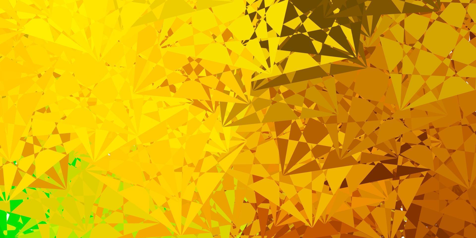 Light Green, Yellow vector template with triangle shapes.