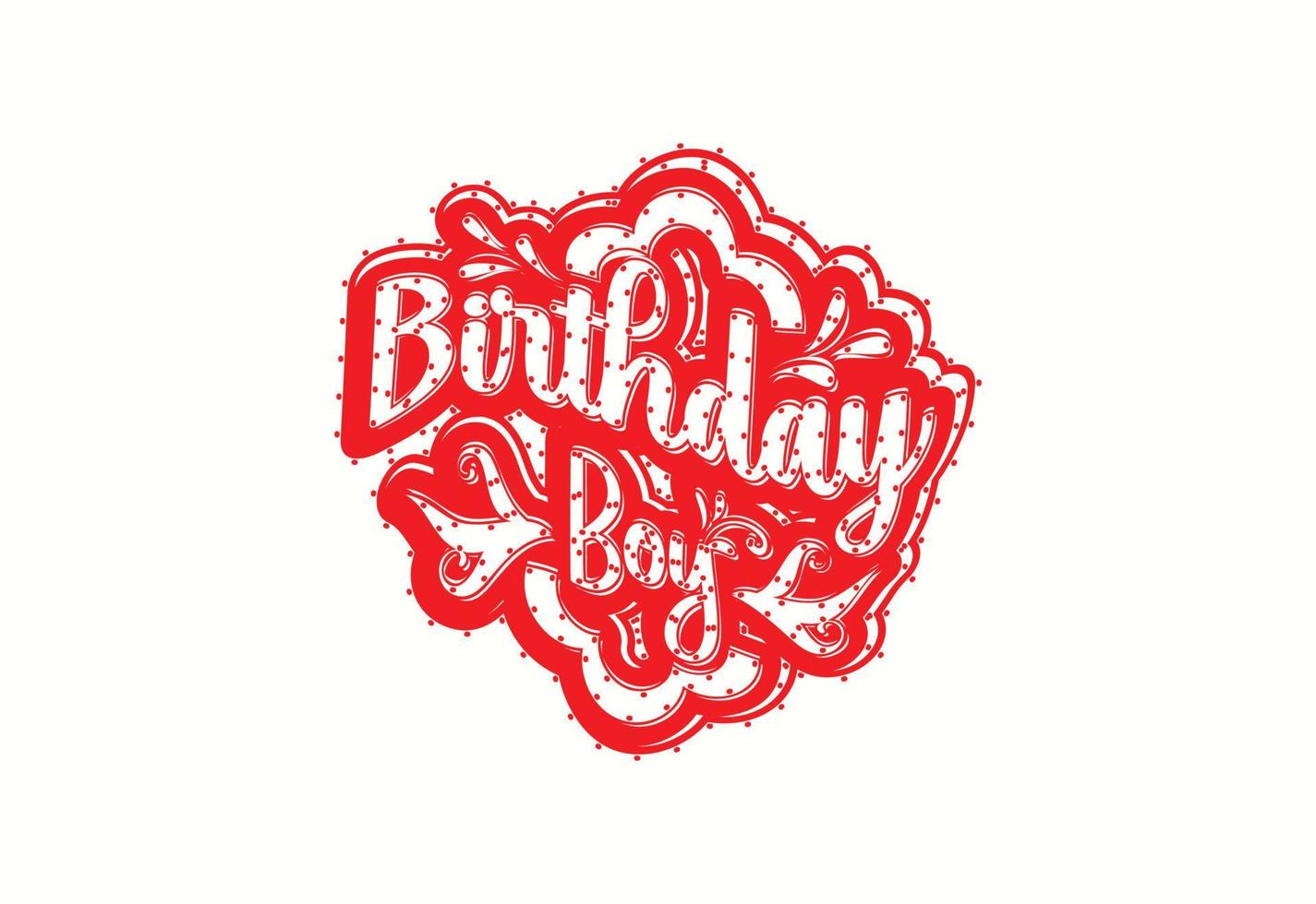 Birthday boy t shirt and sticker design template vector