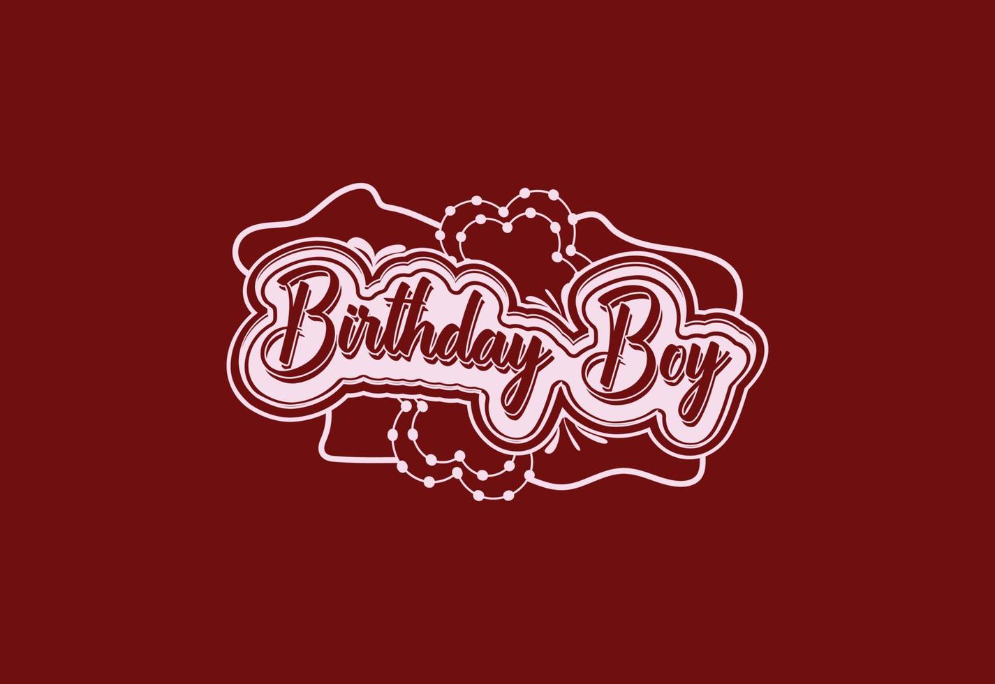 Birthday boy t shirt and sticker design template vector