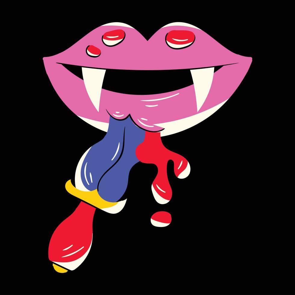 Trendy Fangs  Concepts vector