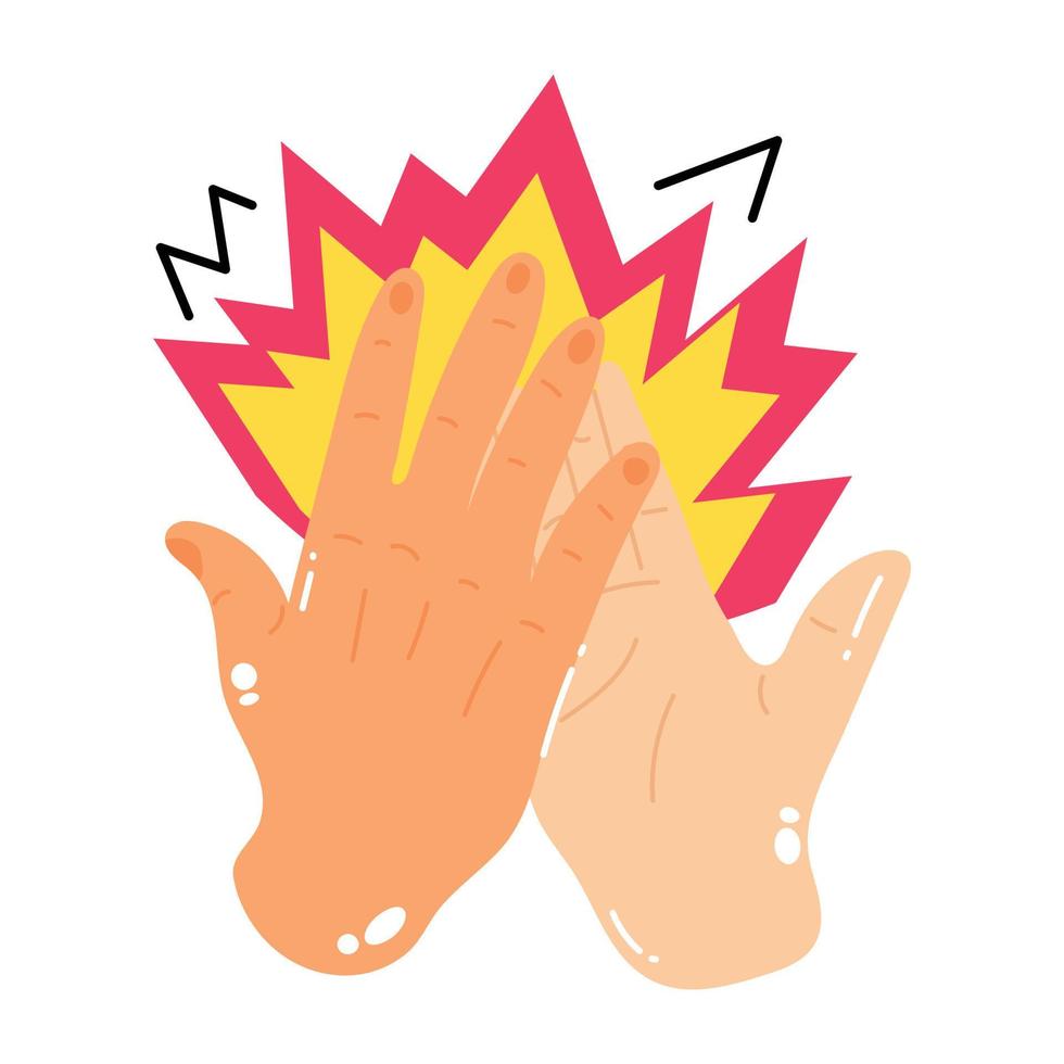 Trendy High Five vector