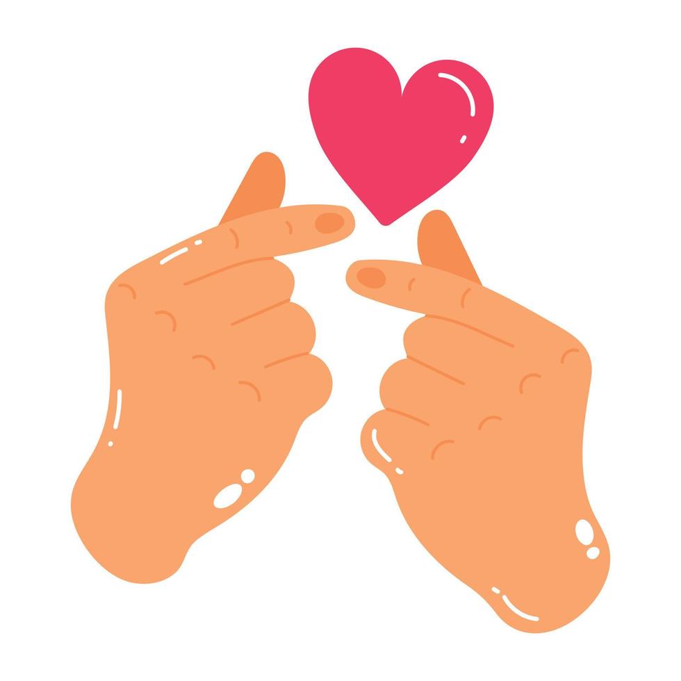 Trendy Heart Gesture vector