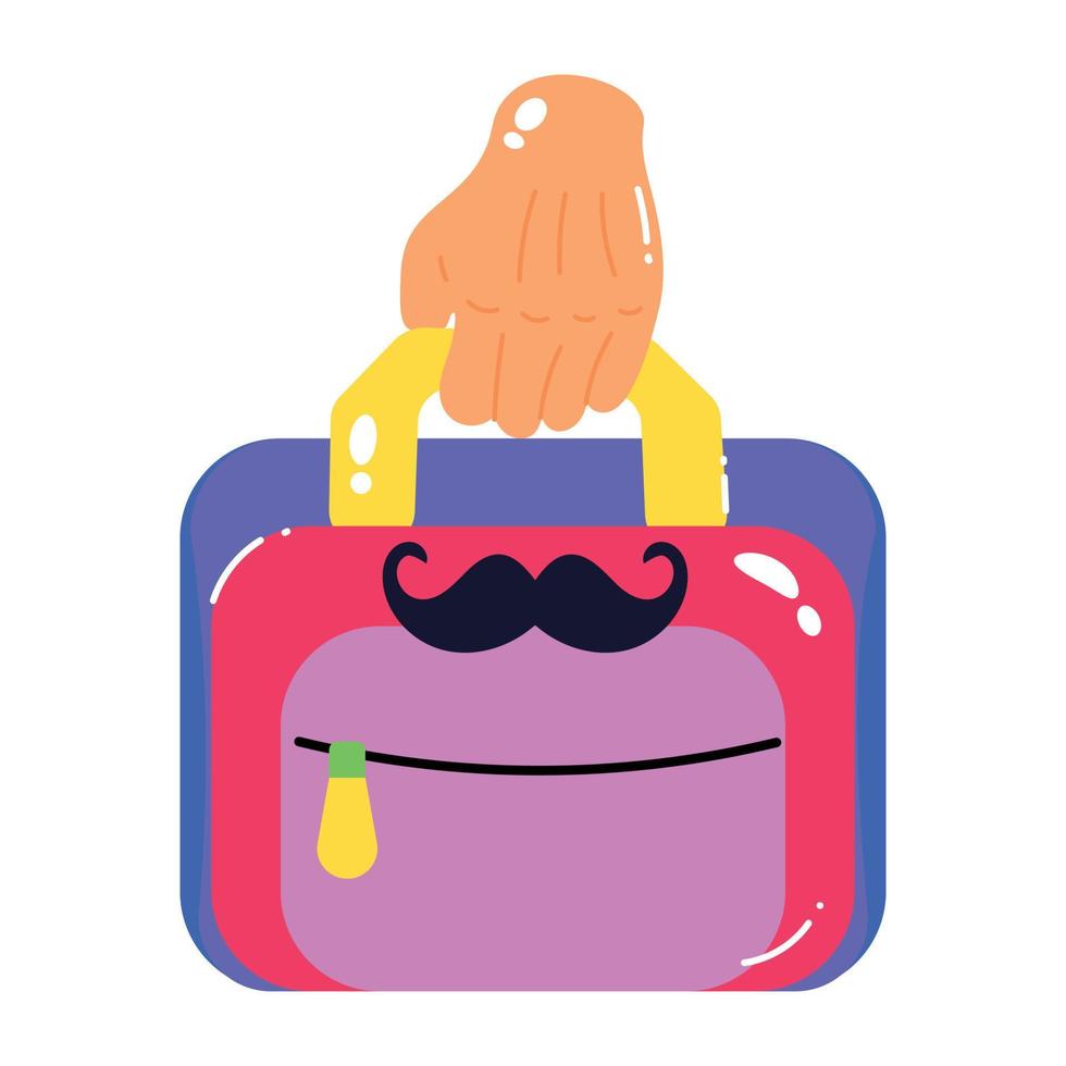 bolsa de papá de moda vector