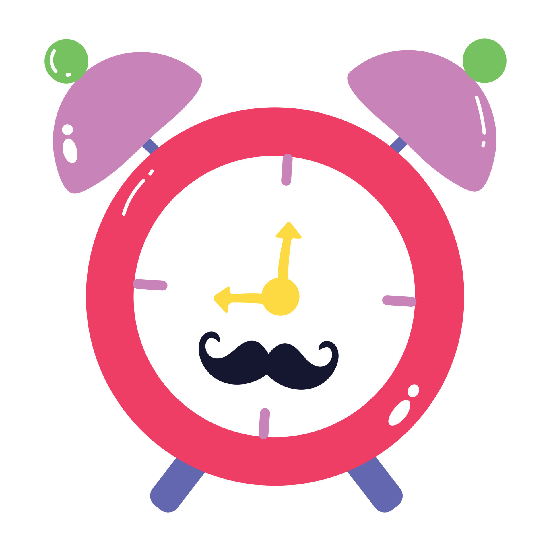 Trendy Alarm Clock 19028528 Vector Art at Vecteezy