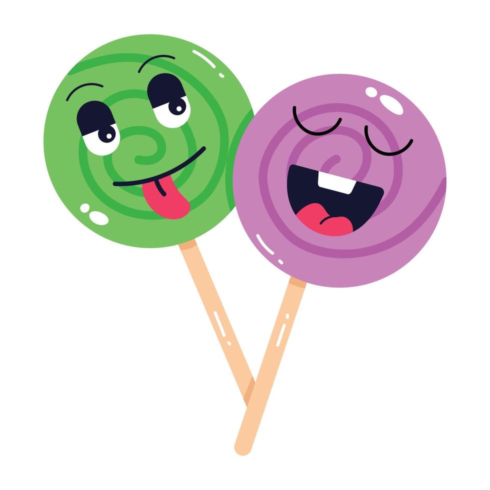 Trendy Cute Lollipops vector