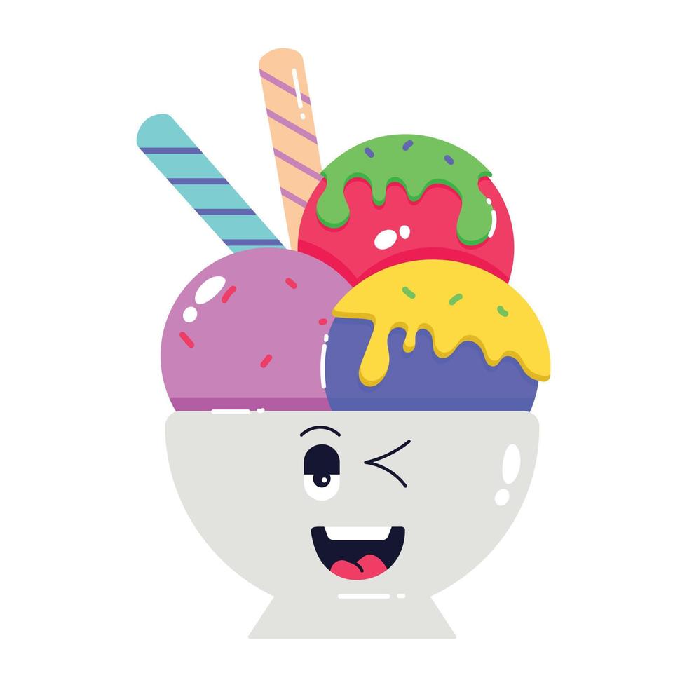 helado de moda vector