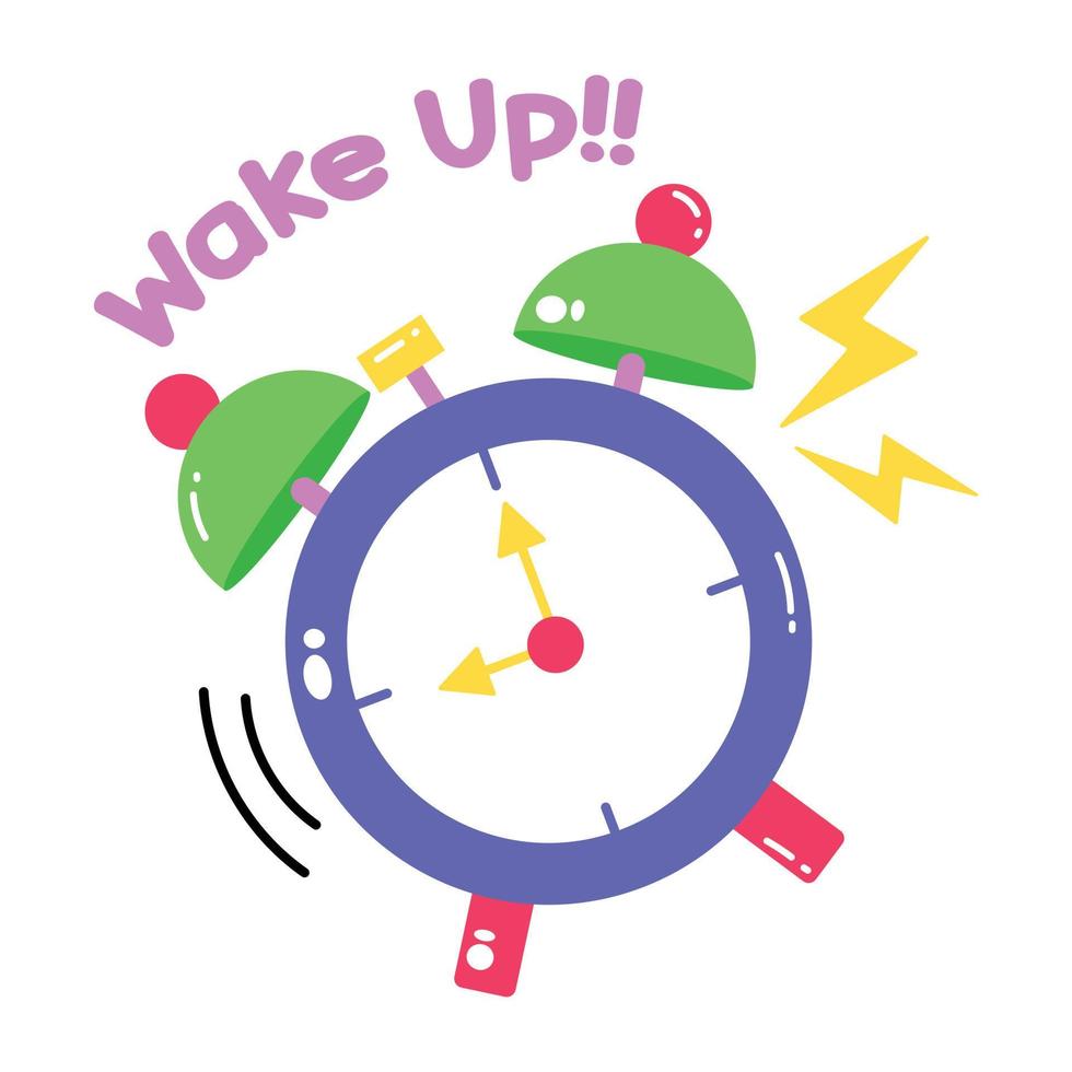 Trendy Wake Up vector
