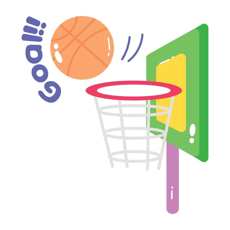 Trendy Basketball Goal vector