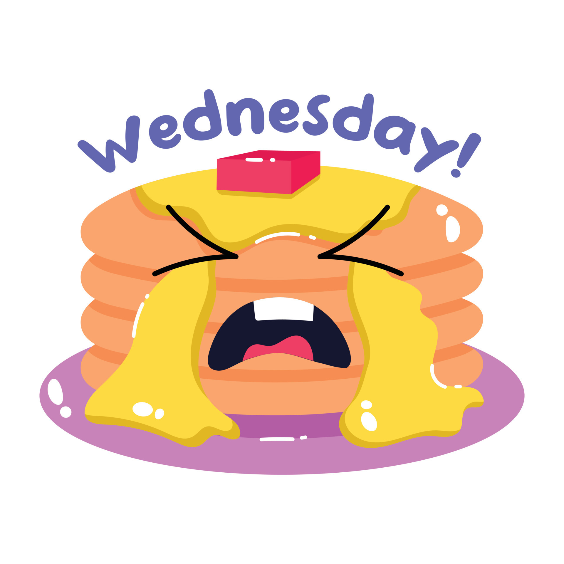 Trendy Crying Pancake 19028775 Vector Art at Vecteezy