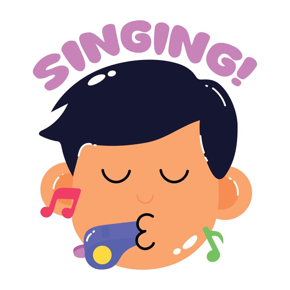 Trendy Whistling Concepts vector
