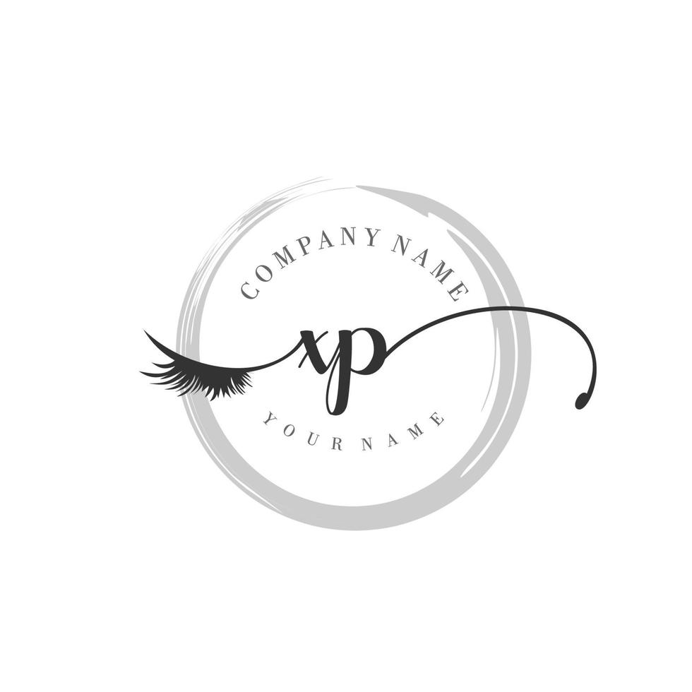 initial XP logo handwriting beauty salon fashion modern luxury monogram vector