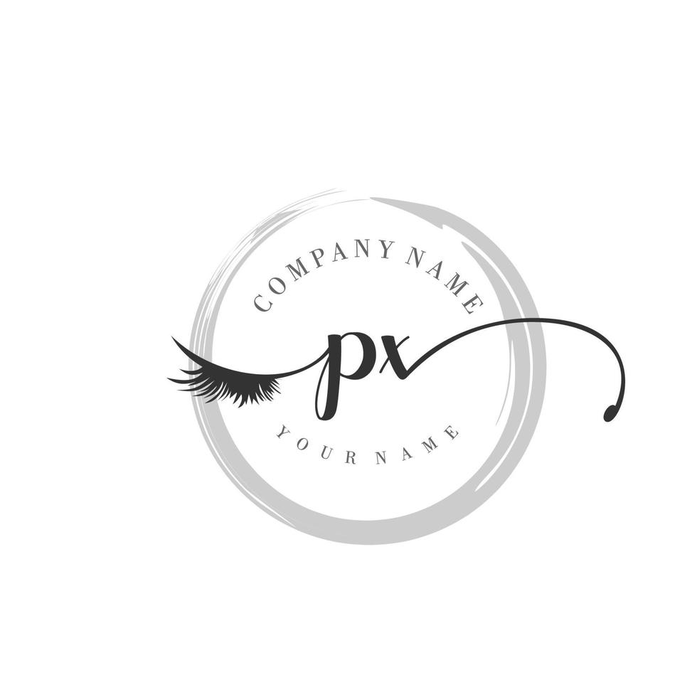 initial PX logo handwriting beauty salon fashion modern luxury monogram vector