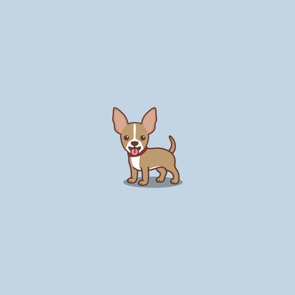 Cute dibujos animados de cachorro chihuahua, ilustración vectorial vector