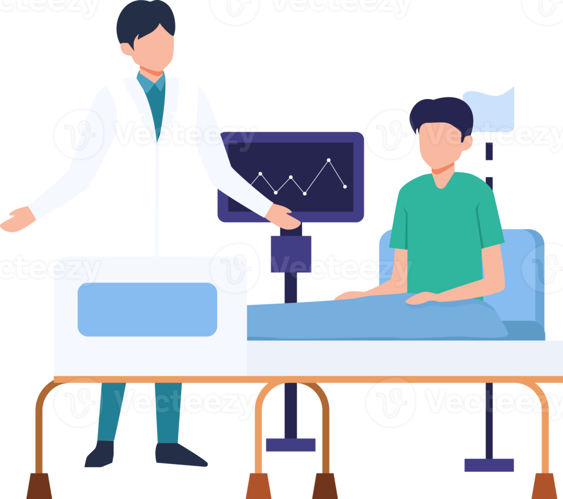 Inpatient department . Doctor care a patient . png