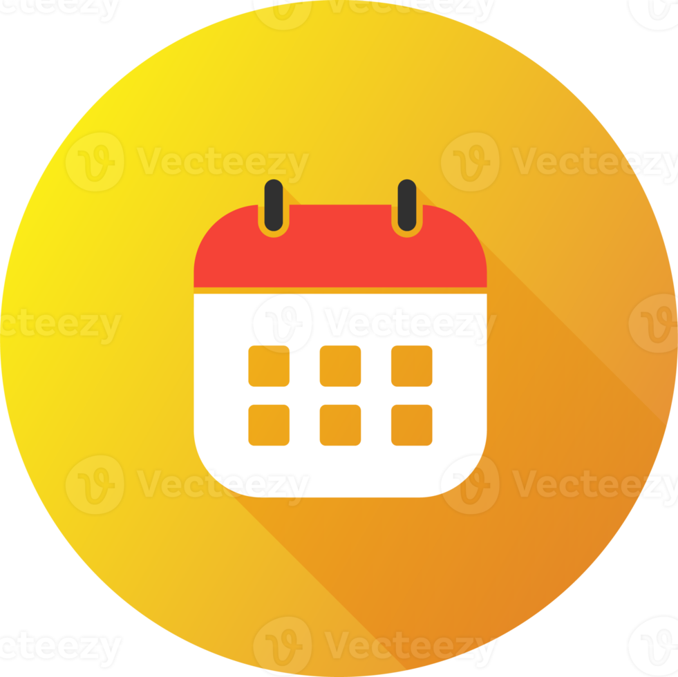 Calendar icon in flat design style. Appointment schedule signs illustration. png