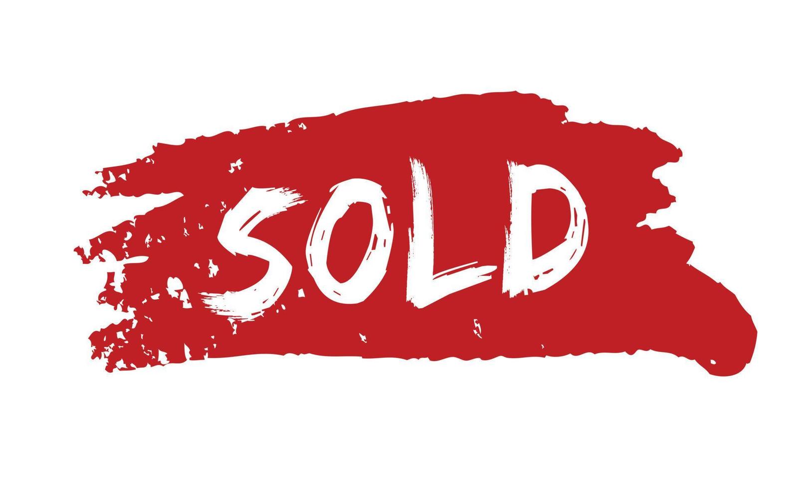 Sold home, gunge vector illustrations.