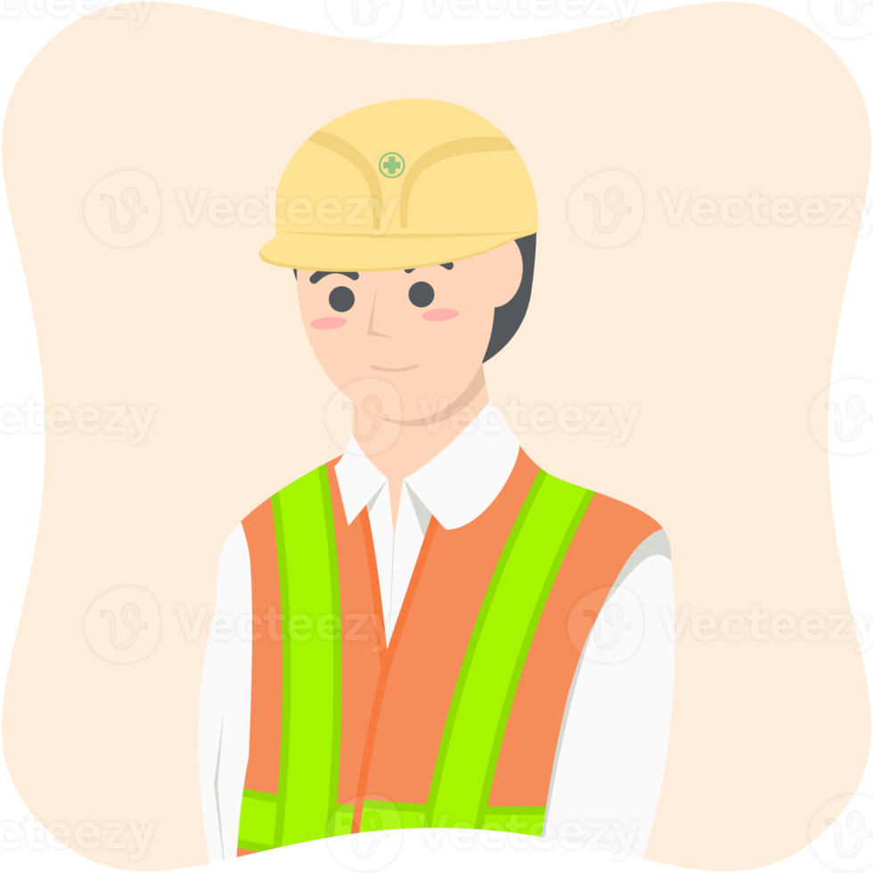 Professional Project Foreman Employment Wearing Safety Vest png