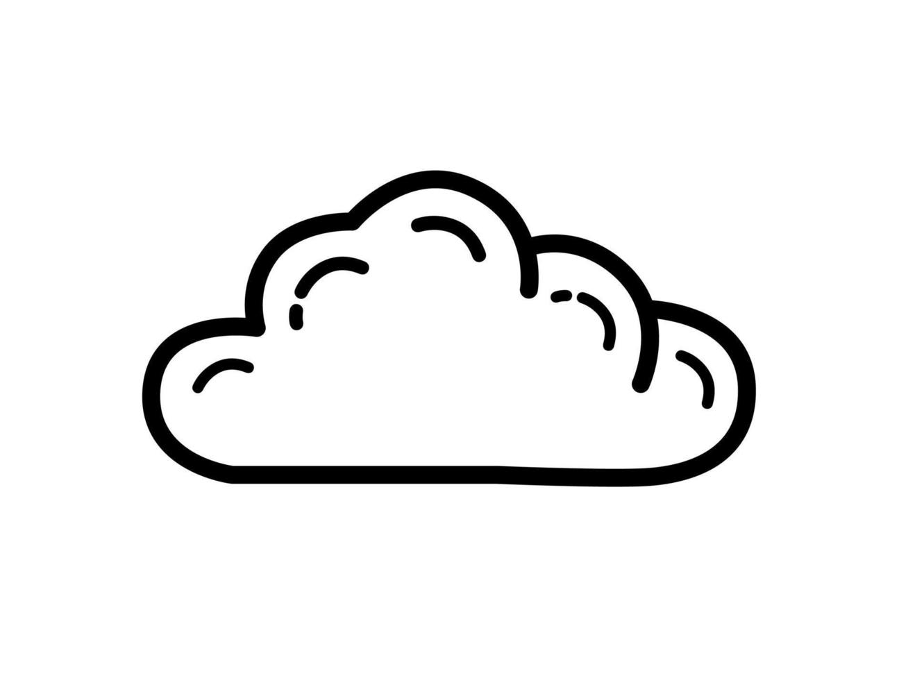 icono de nubes aislado sobre fondo blanco. vector