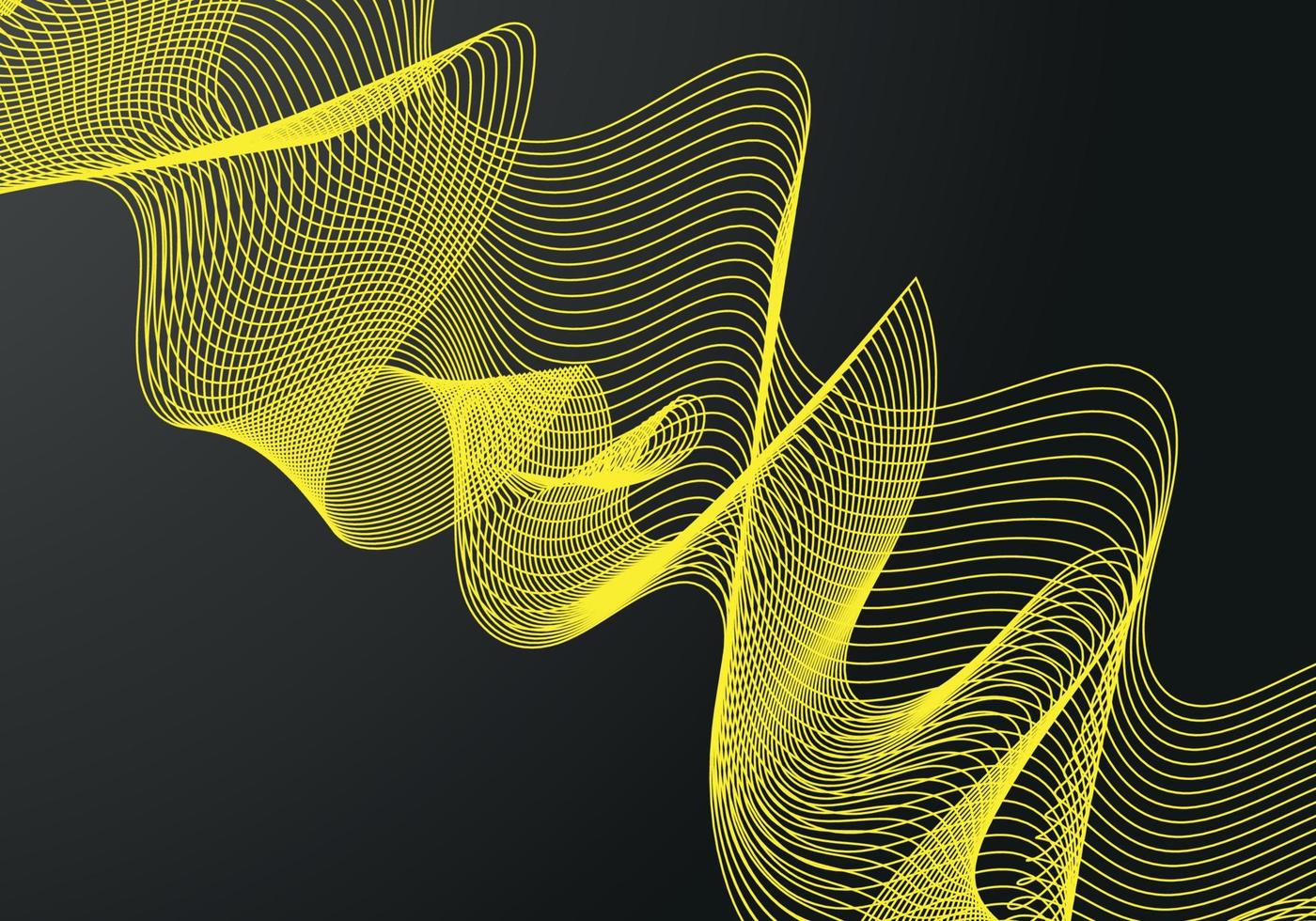 Abstract vector circle halftone black background. Gradient retro line pattern design. Monochrome graphic.