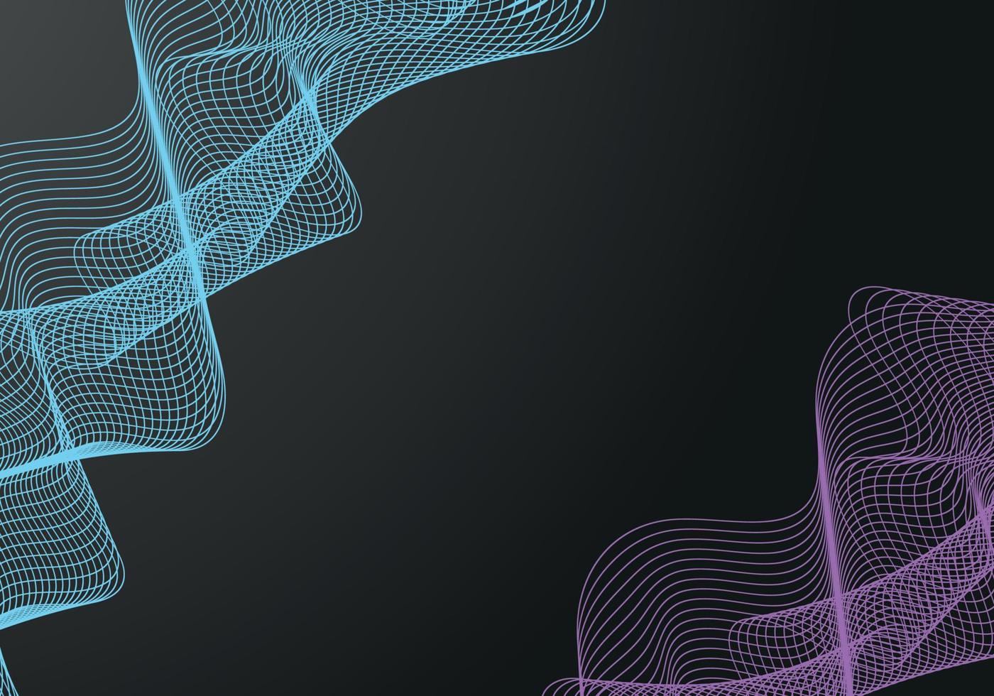 Abstract vector circle halftone black background. Gradient retro line pattern design. Monochrome graphic.