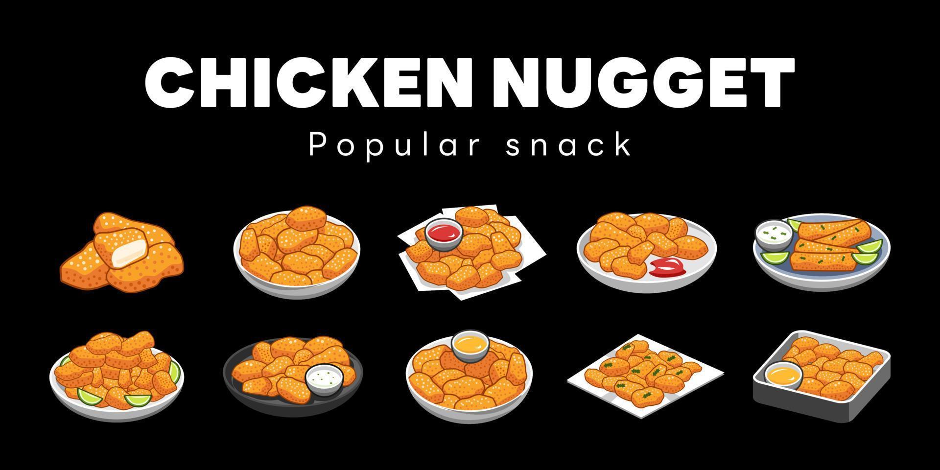 Nuggets vector set collection graphic clipart design