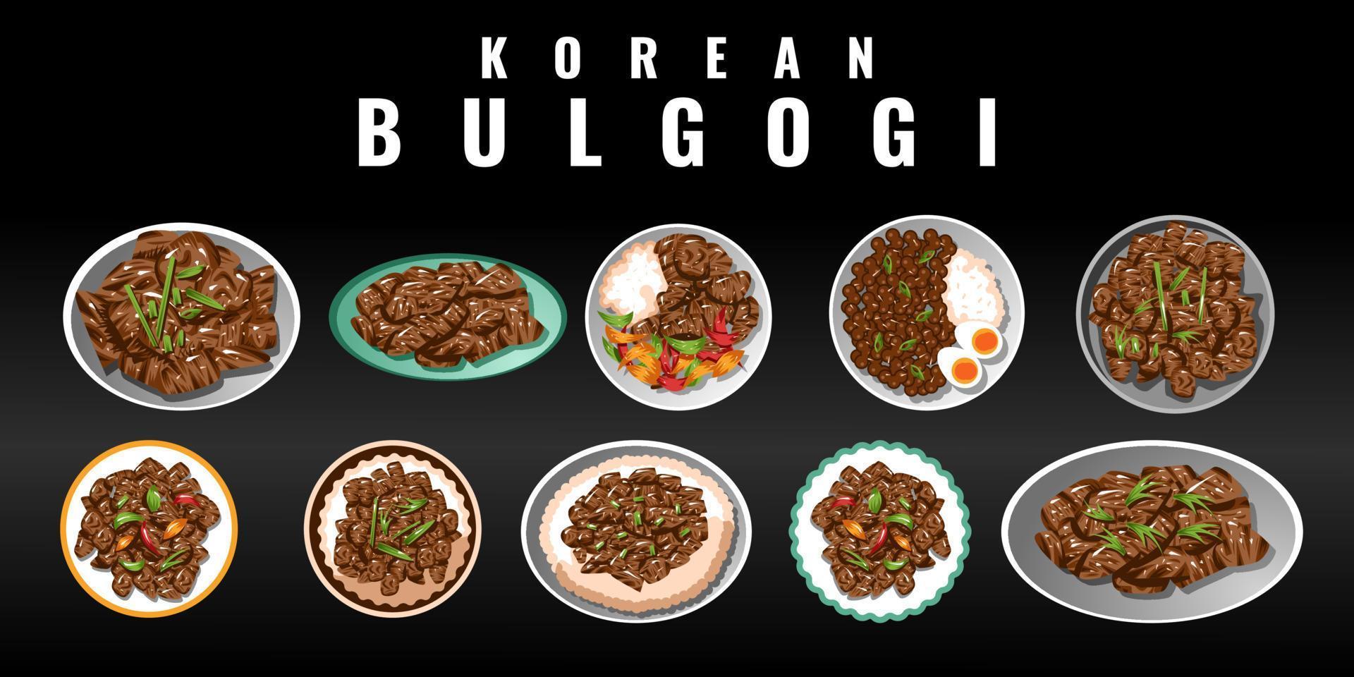 Bulgogi vector set collection graphic design