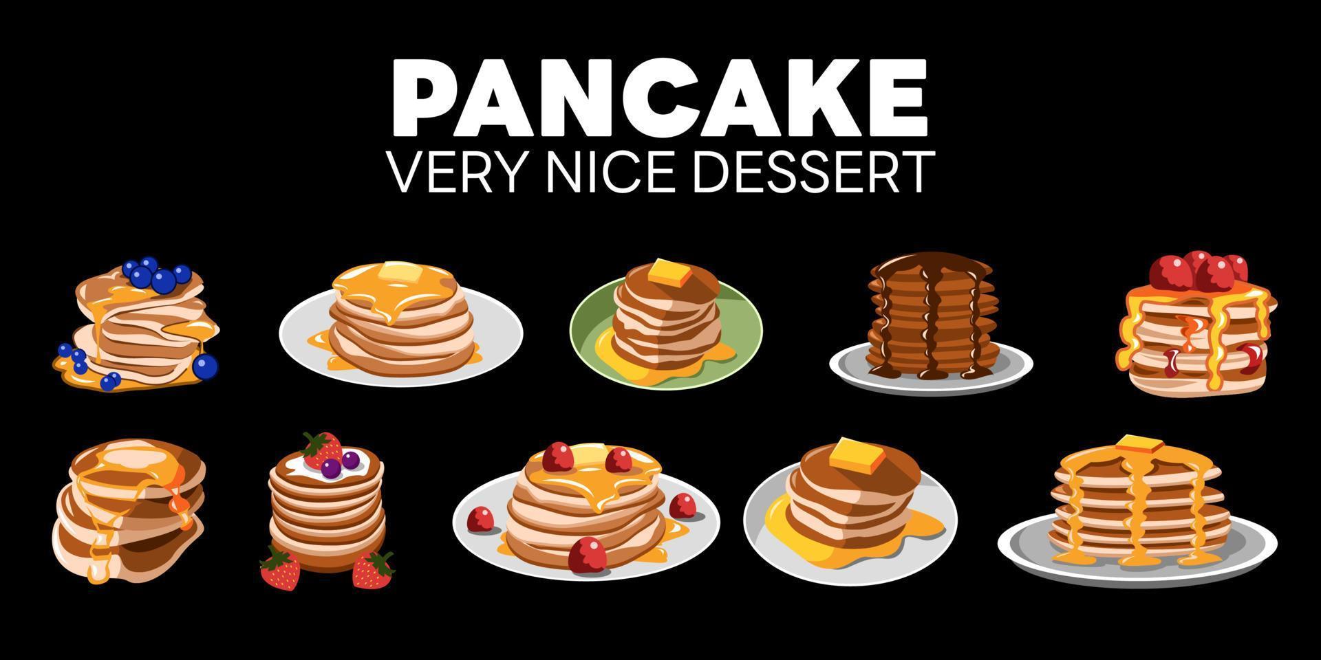 Pancake vector set collection graphic design