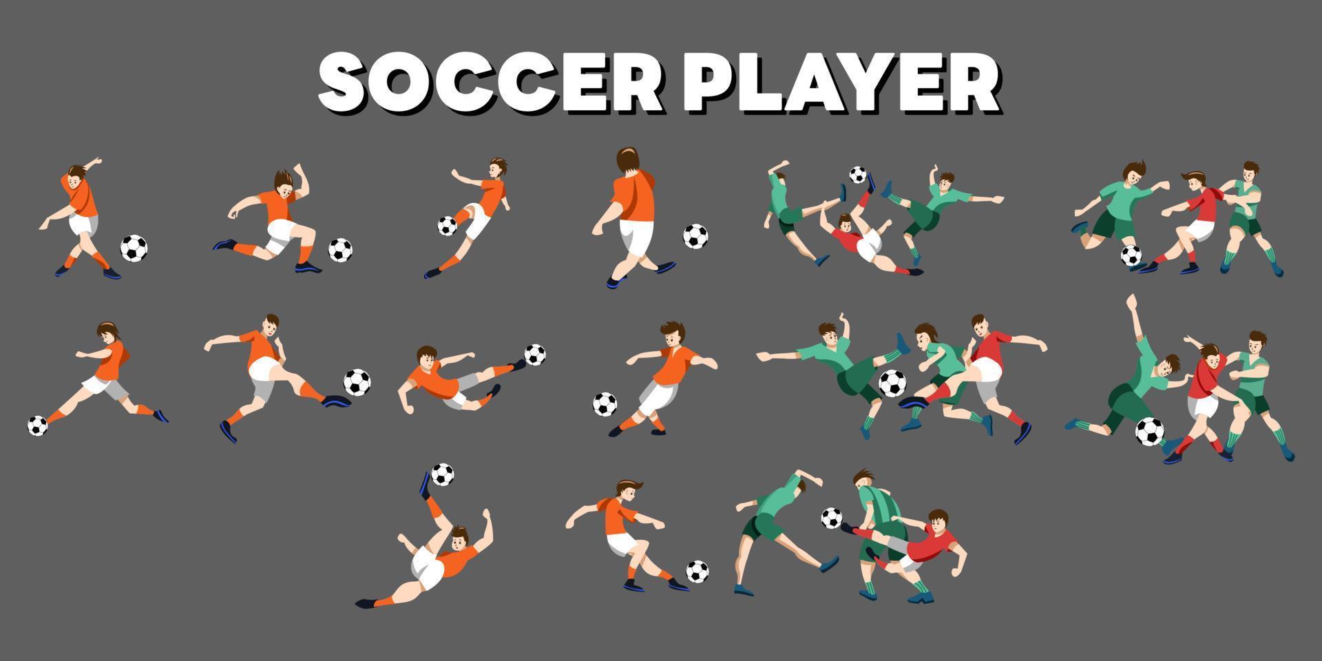 Football vector set collection graphic clipart design