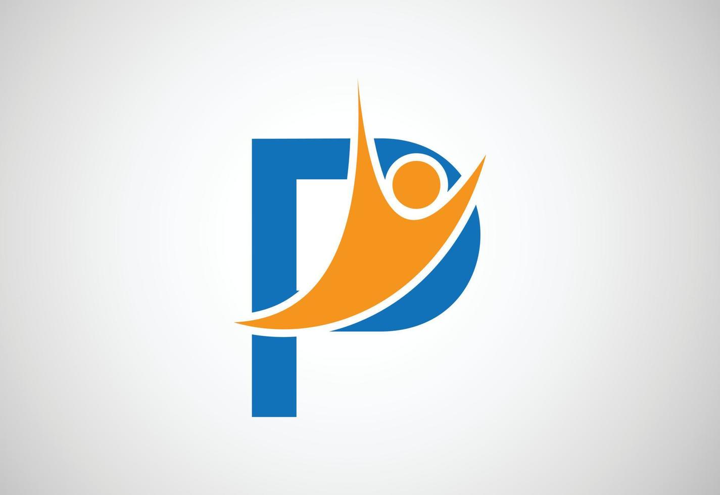 plantilla de diseño de logotipo de letra p, ilustración vectorial vector