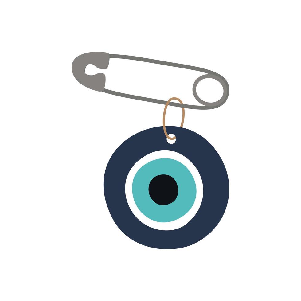 Pin from the evil eye, amulet vector