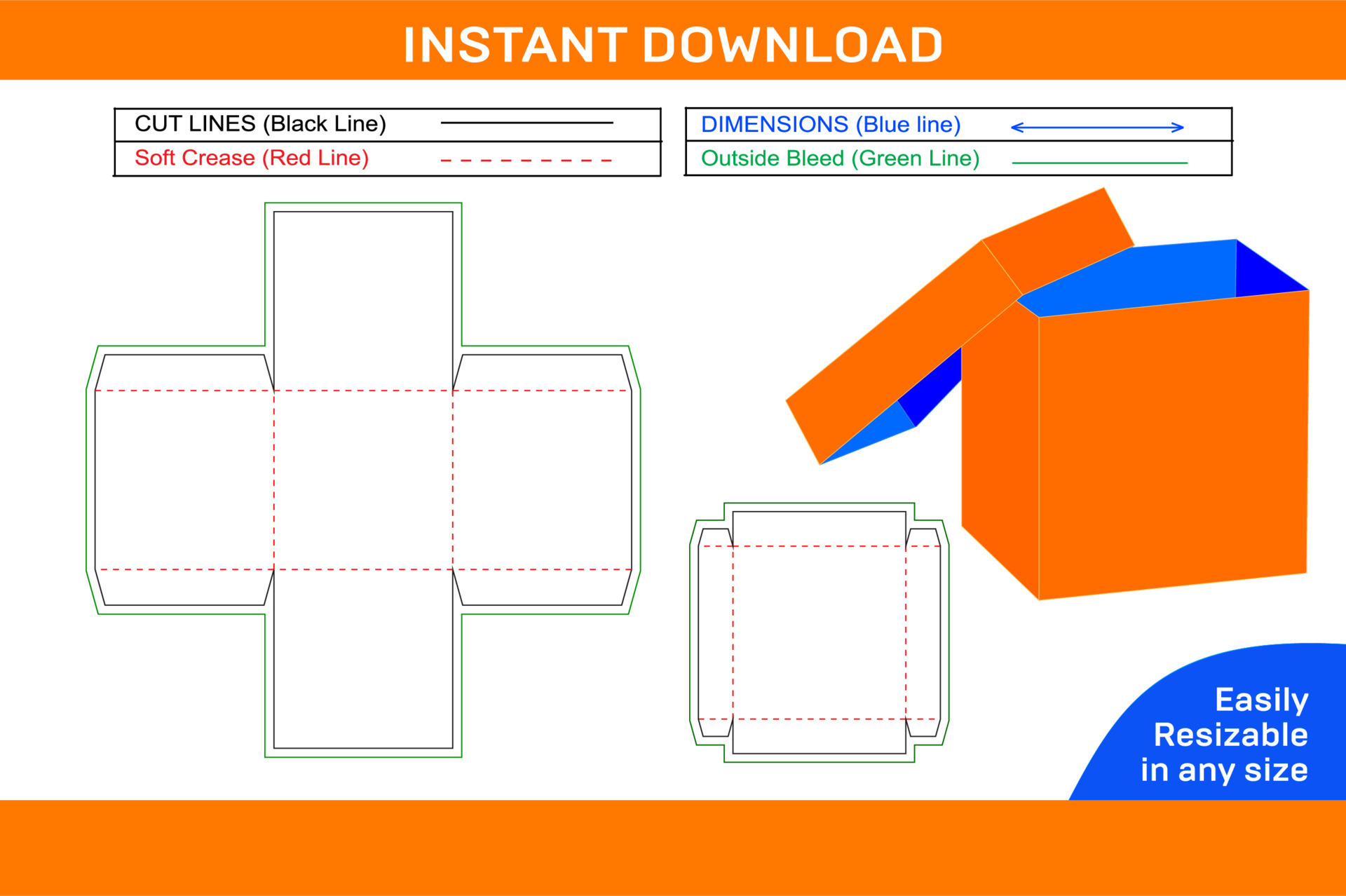 Surprice Gift box ,sweet box packaging dieline template and 3d box