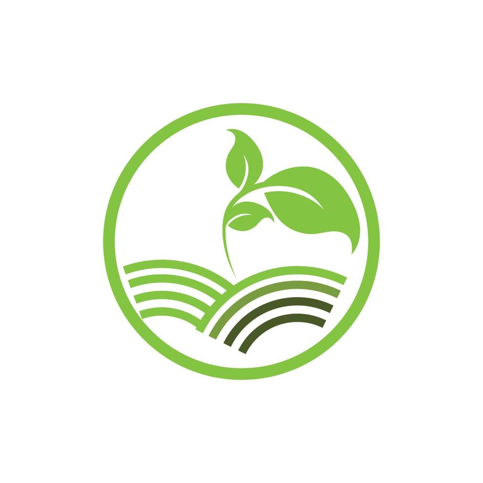 logotipo y símbolo de la planta natural vector