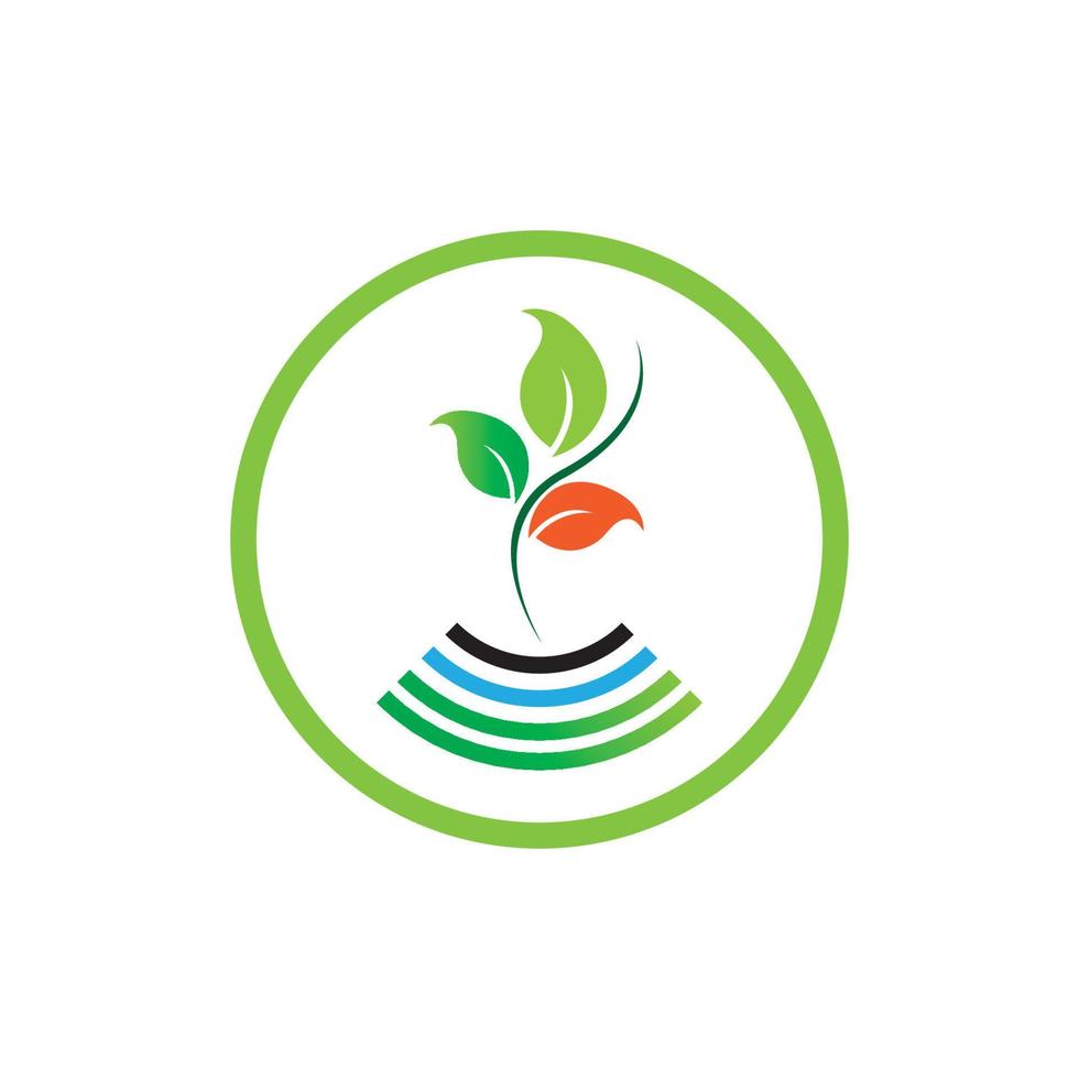 logotipo y símbolo de la planta natural vector