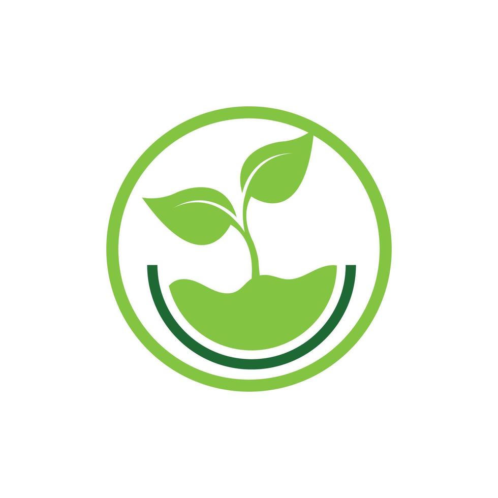 nature plant logo and symbol vector