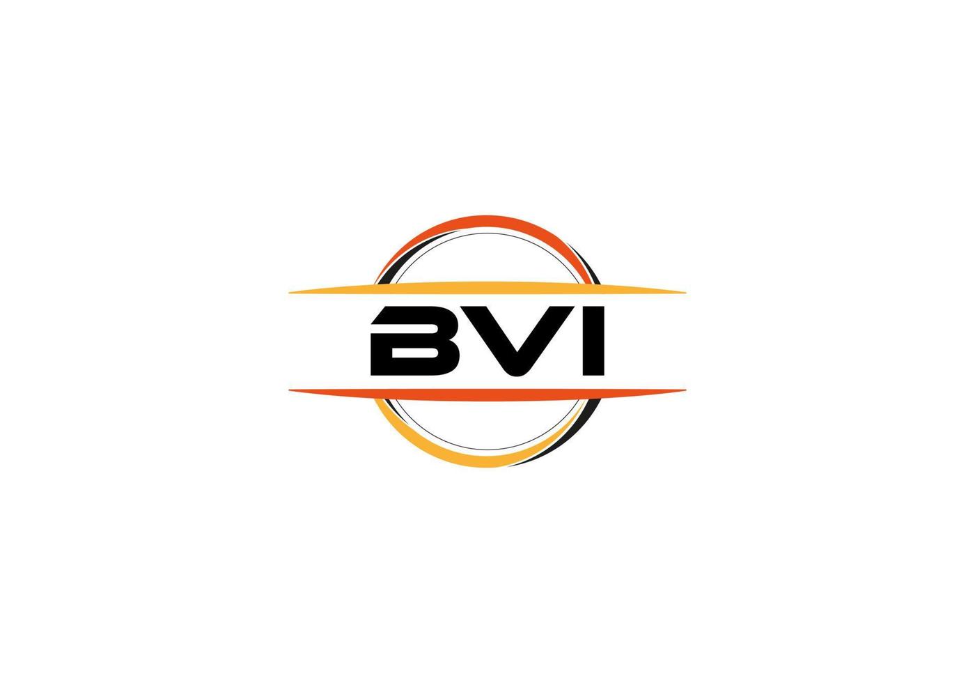 logotipo de forma de mandala de realeza de letra bvi. logotipo de arte de pincel bvi. logotipo bvi para una empresa, negocio y uso comercial. vector