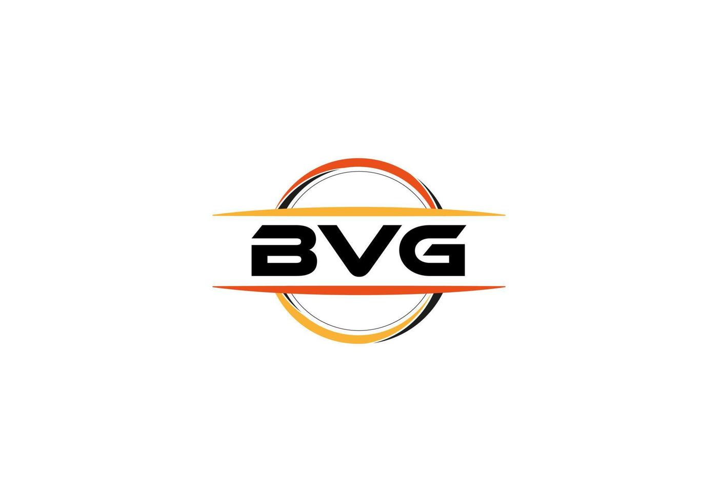 BVG letter royalty mandala shape logo. BVG brush art logo. BVG logo for a company, business, and commercial use. vector