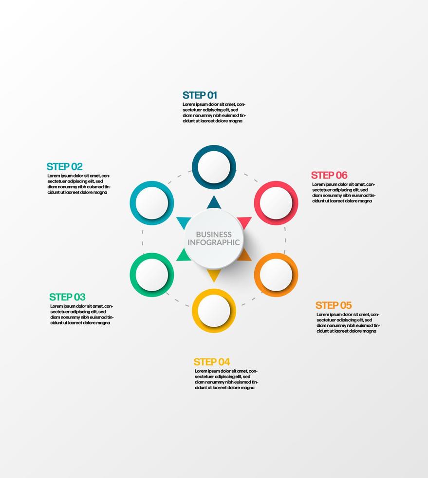 infografía de círculo vectorial, diagrama de ciclo, gráfico, gráfico de presentación. concepto de infografía empresarial con 5 opciones, partes y pasos. procesos infográficos de negocios. concepto creativo para infografía vector