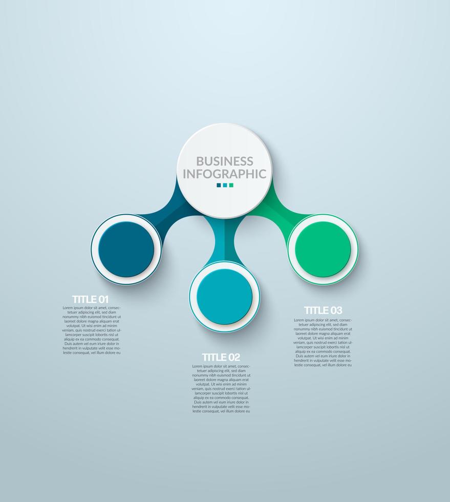 Vector circle infographic, cycle diagram, graph, presentation chart. Business infographics concept with 3 options, parts, and steps. Business Infographic processes. Creative concept for infographic