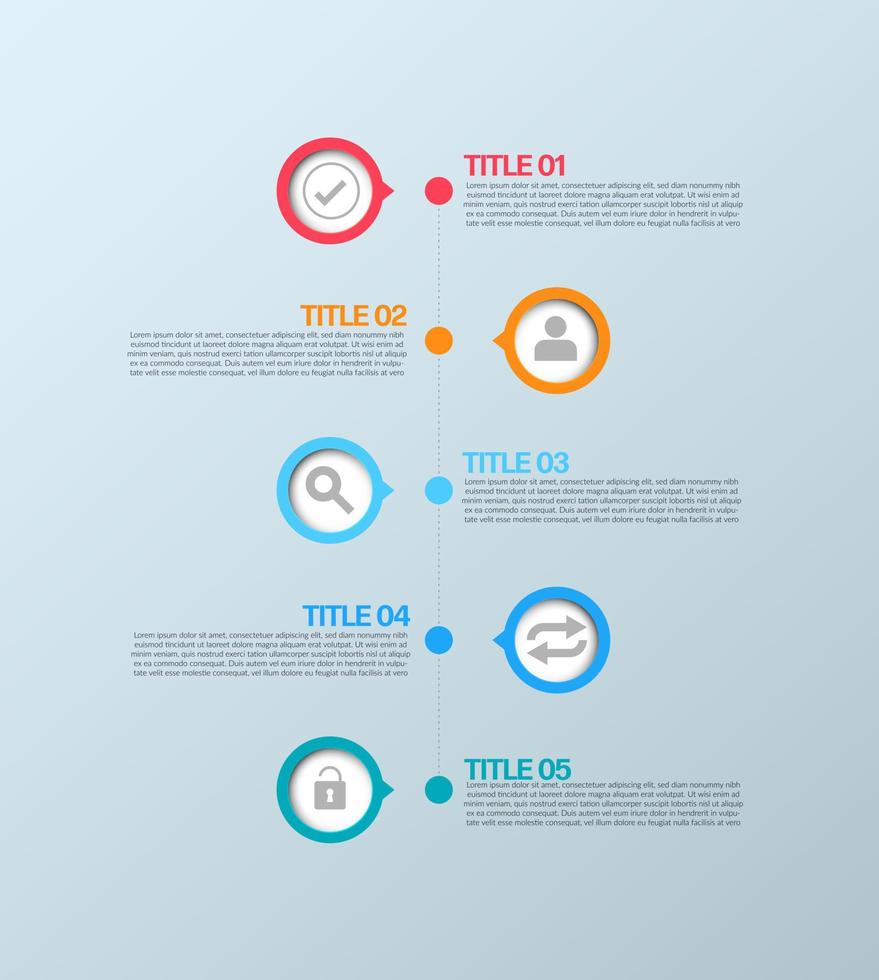 Business Infographic. Timeline infographics design vector. Abstract infographics options template. Vector illustration. Business concept with 5 options, steps, or processes.