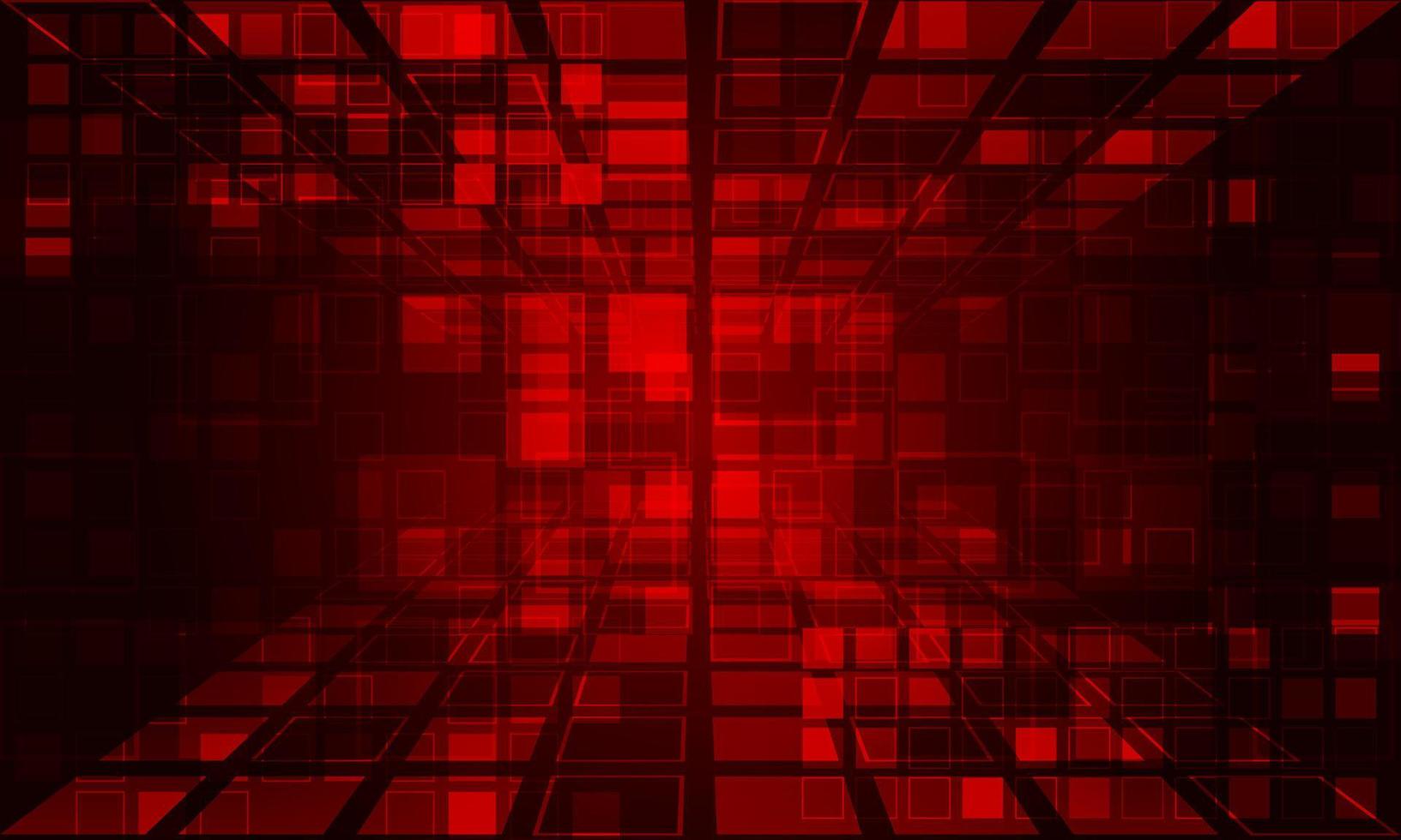 Technology red light squares data media geometric design modern futuristic background vector