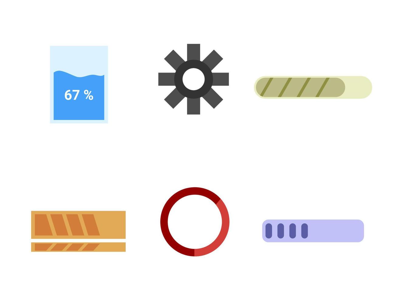 flat design process loading vector illustration